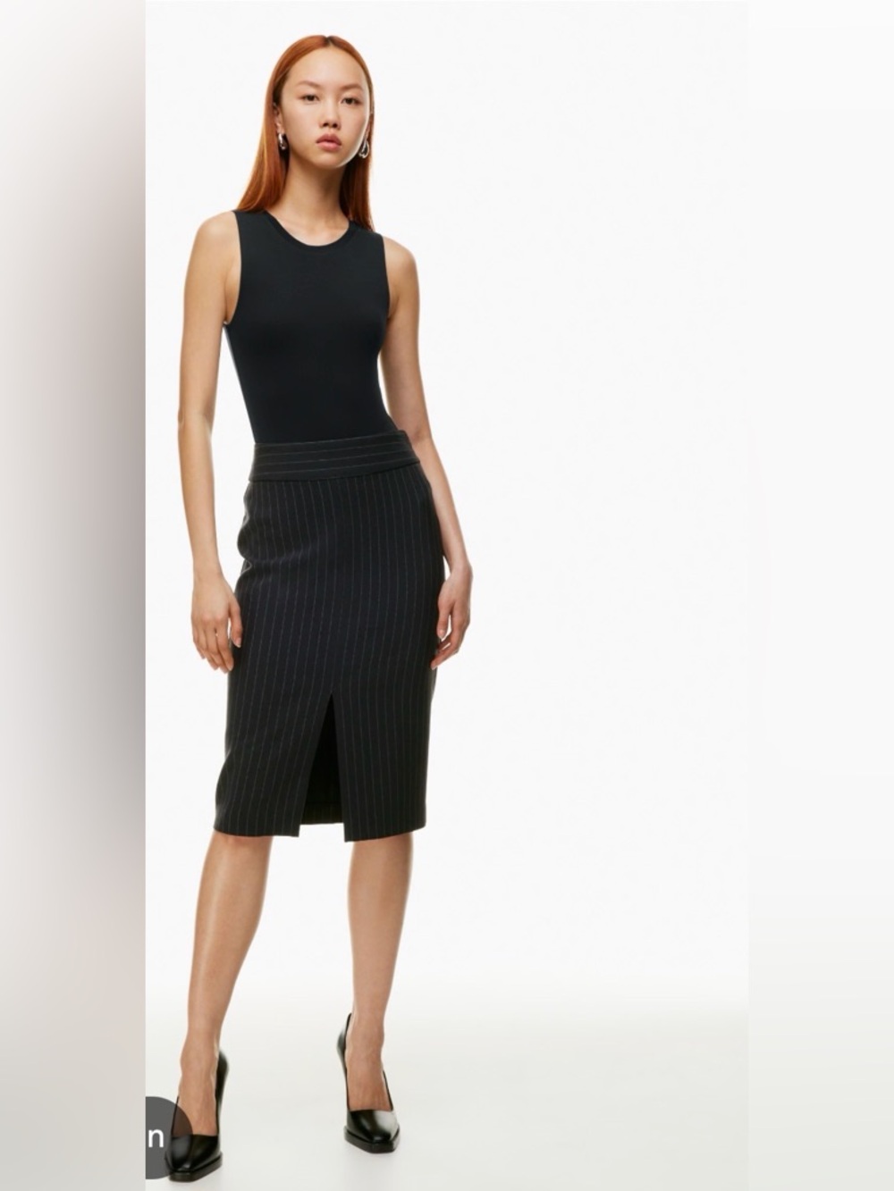 Aritzia Black Contour bodysuit